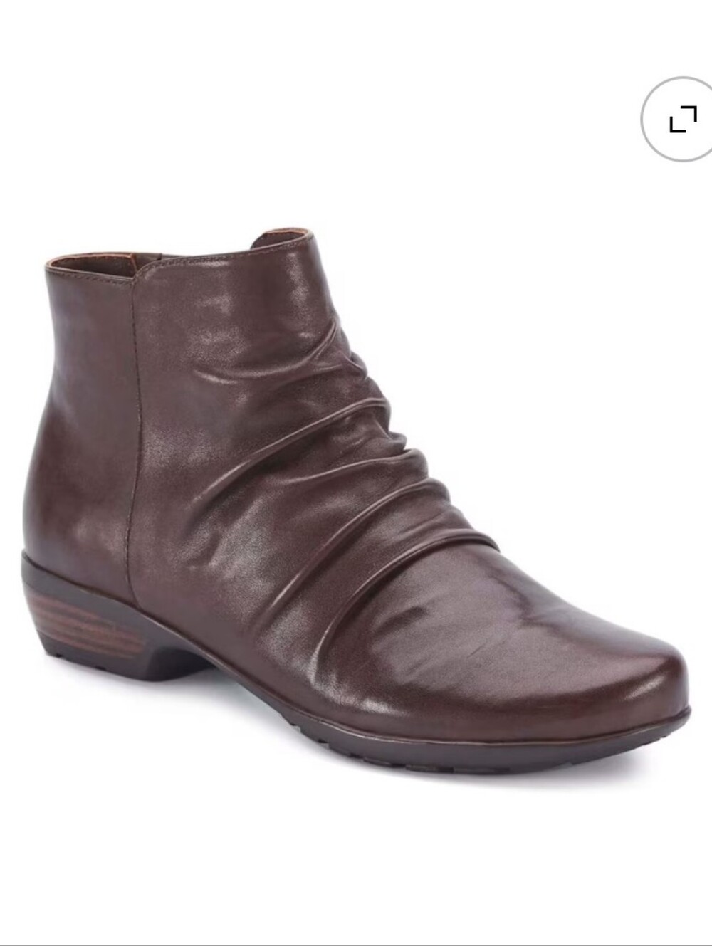 Ros Hommerson Esme Women's Ruched Ankle Boots Brown Like New Sz 6